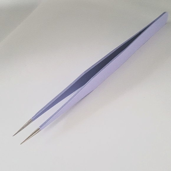 🆕 NEW 2/15$ 1 pc Standard Tweezers with Protector Cap (Lilac) - Picture 5 of 13